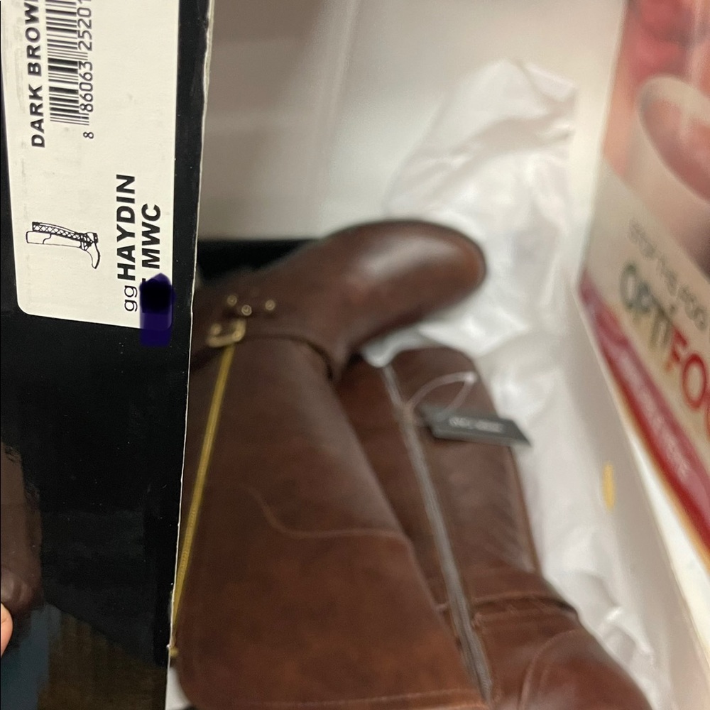 G by Guess Women's Shoes Haydin Leather Almond Toe Knee High Fashion Boots Brown - Picture 7 of 16